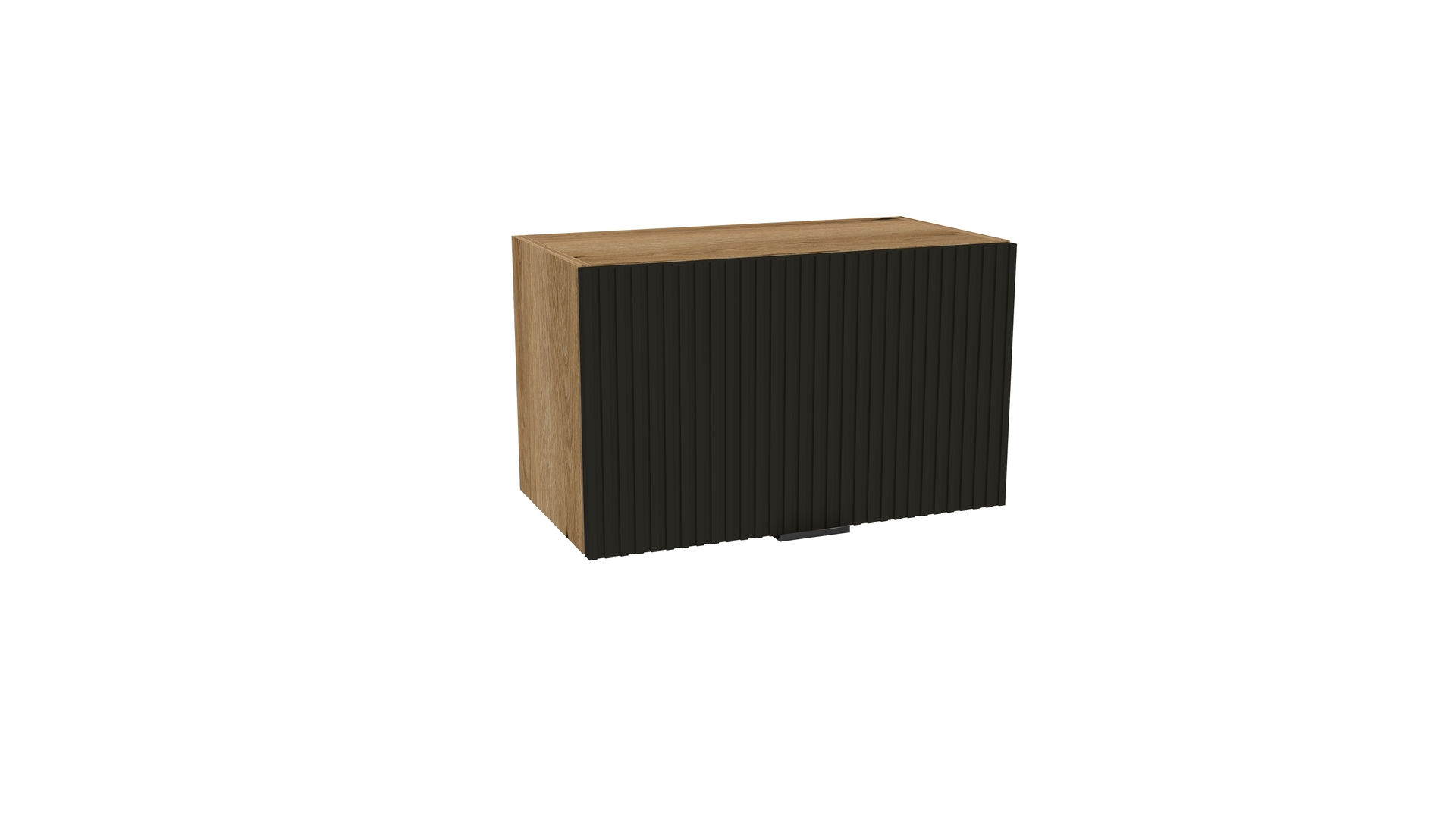 Szafka Wisząca Niska Presto 60X36 Cm Płyta Laminowana Dąb Evoke/Lamela Czarny