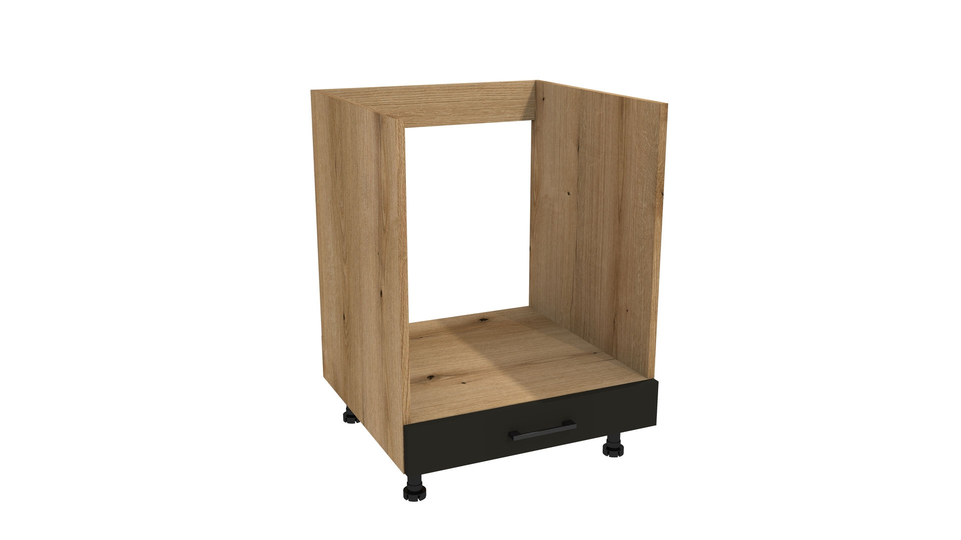 Szafka Dolna Pod Zabudowę Piekarnika Presto 60X82 Cm Płyta Laminowana Dąb Evoke/Czarny
