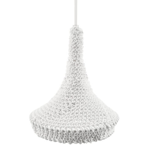 Bawełniana lampa wisząca do sypialni Mahaka 5175 Shilo biały
