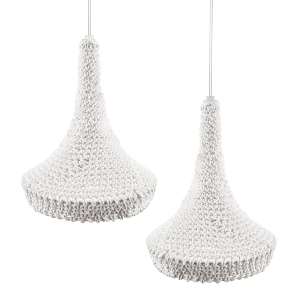 Jadalniana lampa hampton Mahaka 5176 Shilo wisząca bawełna biały