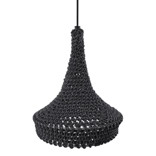 Lampa wisząca z bawełny Mahaka 5181 Shilo hampton pleciona szary