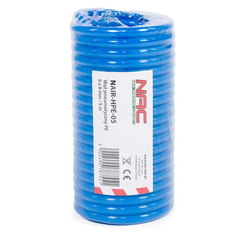 NAC Wąż PE 6x8 mm, 5 m - NAIR-HPE-05