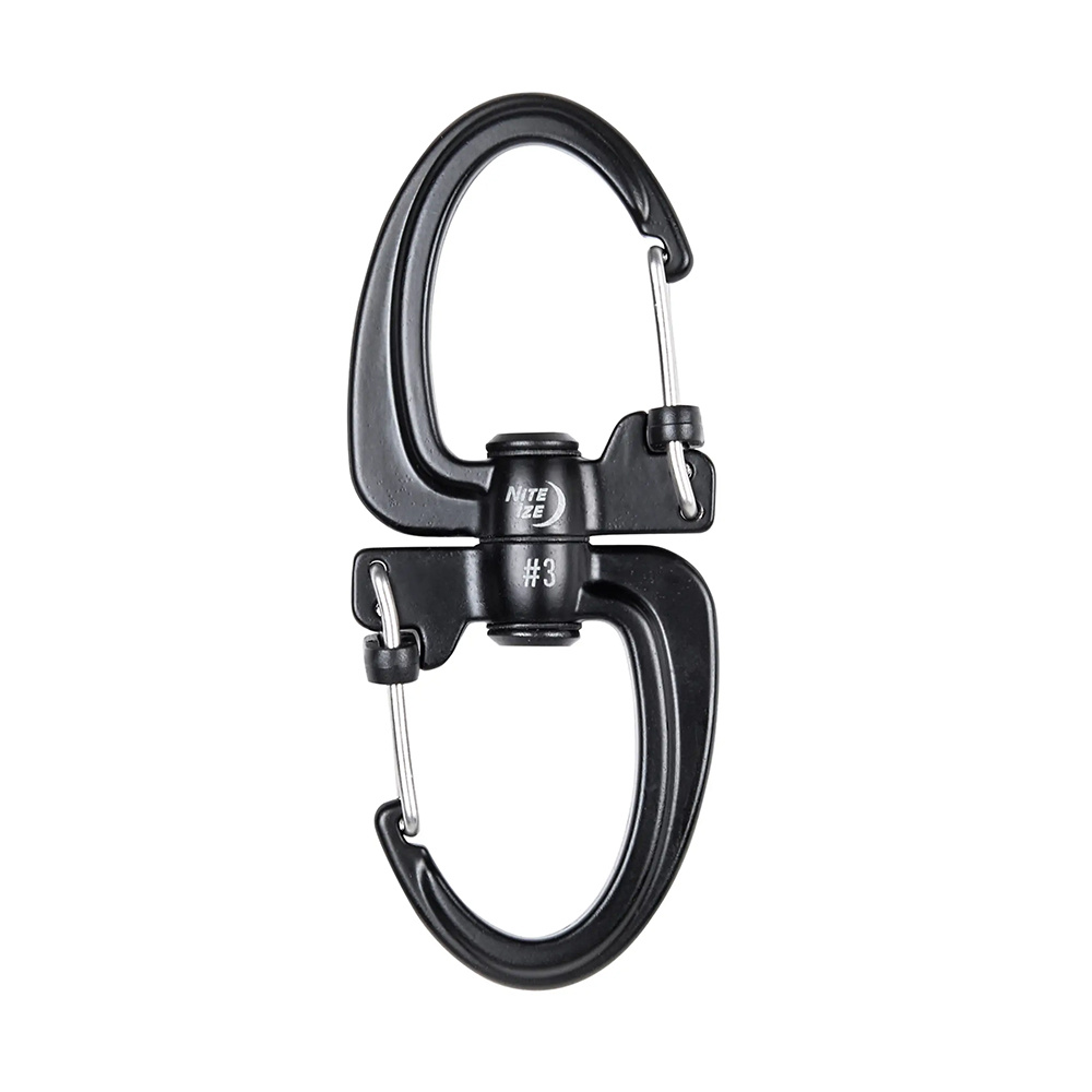 Nite Ize - Karabińczyk S-Biner 360 SlideLock Dual Carabiner #3 - Czarny - SBLR3-01-R3