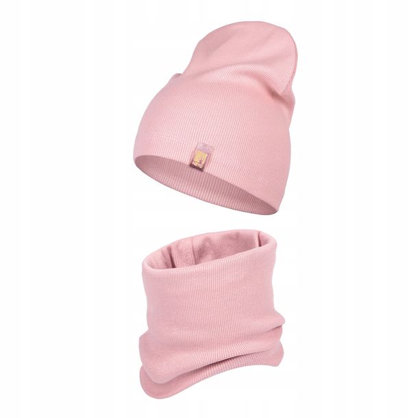 Czapka Dziecięca Wiosenna Jesienna Komin Komplet Bawełna Dla Dzieci 48-56