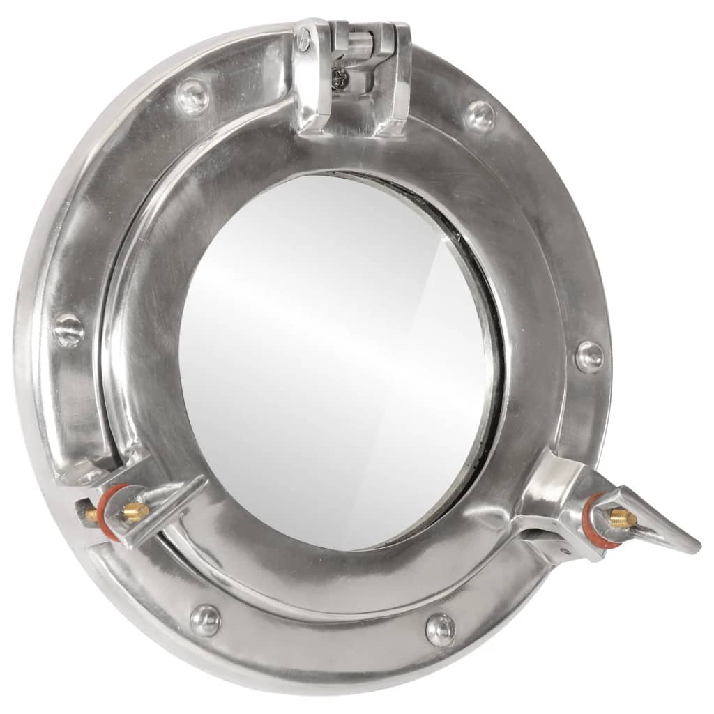 vidaXL Lustro wiszące w kształcie bulaja, Ø23 cm, aluminium i szkło