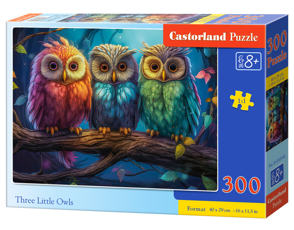 Puzzle 300el. Trzy małe sowy