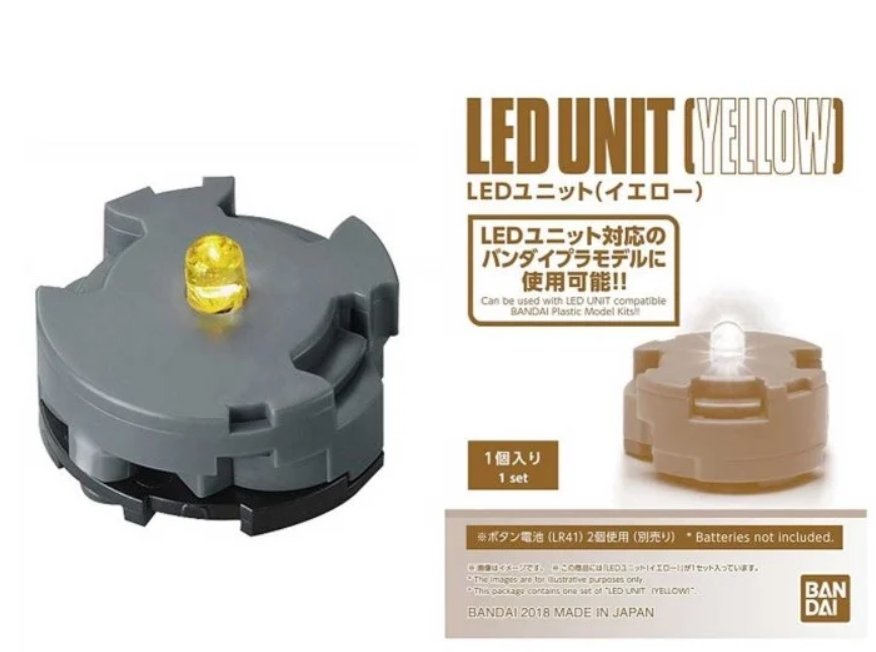gundam - mg led unit yellow x1 - model kit accessory