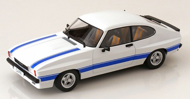 Mcg Ford Capri Mk2 X-Pack 1975 White Blue 1:18 18347