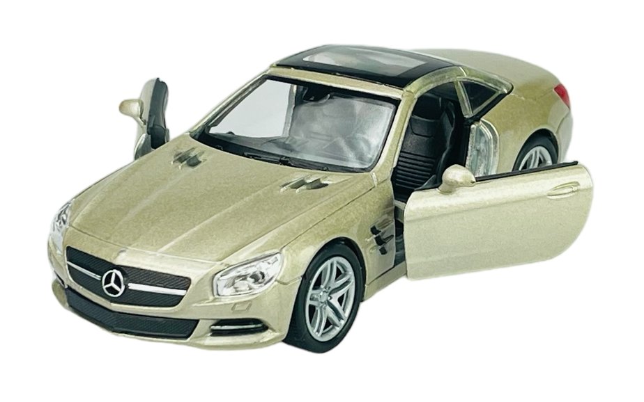 WELLY 2012 MERCEDES-BENZ SL 500 Z DACHEM ZŁOTY 1:34 SAMOCHÓD NOWY METALOWY MODEL