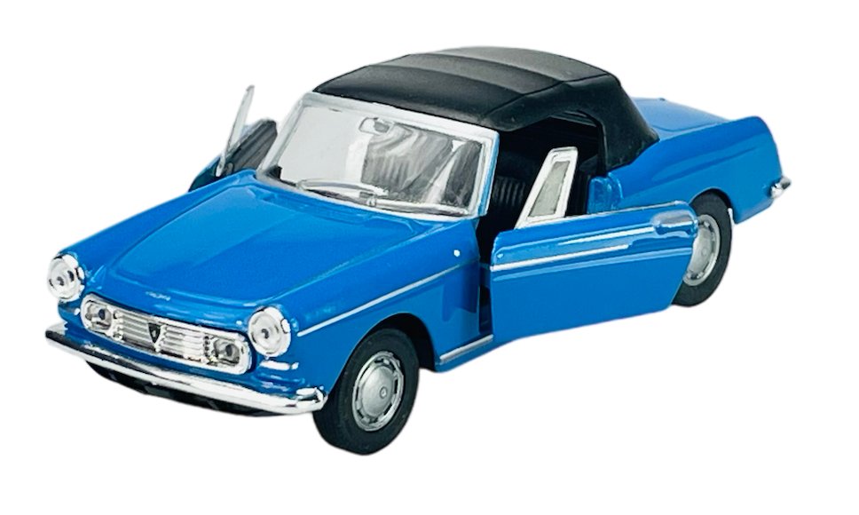 WELLY OLD TIMER PEUGEOT 404 CABRIOLET Z DACHEM NIEBIESKI 1:34 SAMOCHÓD NOWY METALOWY MODEL