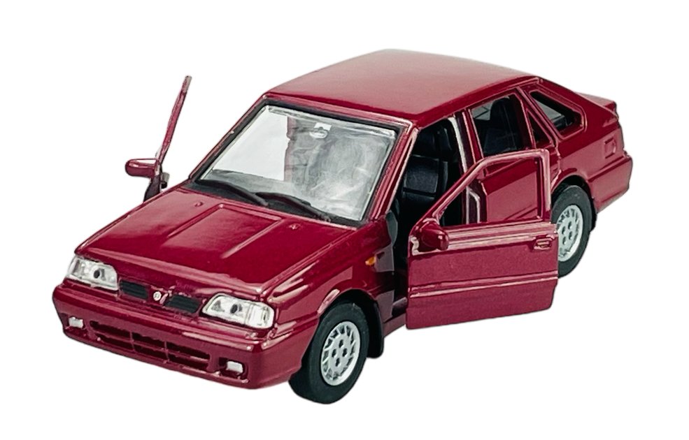 WELLY POLONEZ CARO PLUS CIEMNO CZERWONY 1:34 SAMOCHÓD NOWY METALOWY MODEL