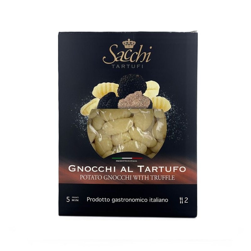Włoskie Gnocchi ziemniaczane z czarną truflą, 500 g / Sacchi Tartufi