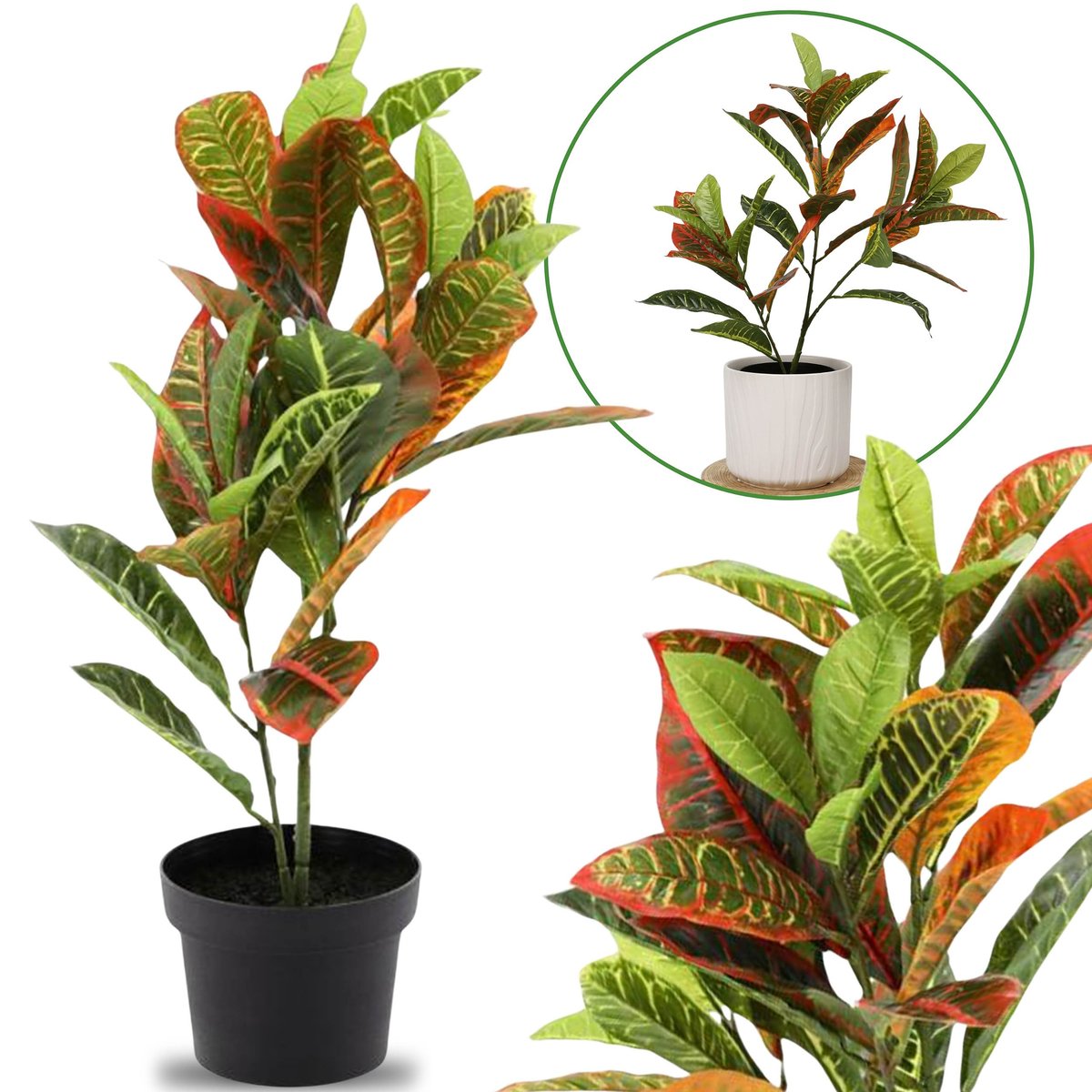 Sztuczna roślina liściasta w doniczce Fikus 58 cm