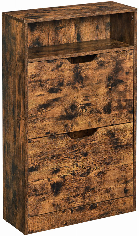 Industrialna Wąska Szafka Na Buty Do Przedpokoju Dąb Rustykalny M7-S23