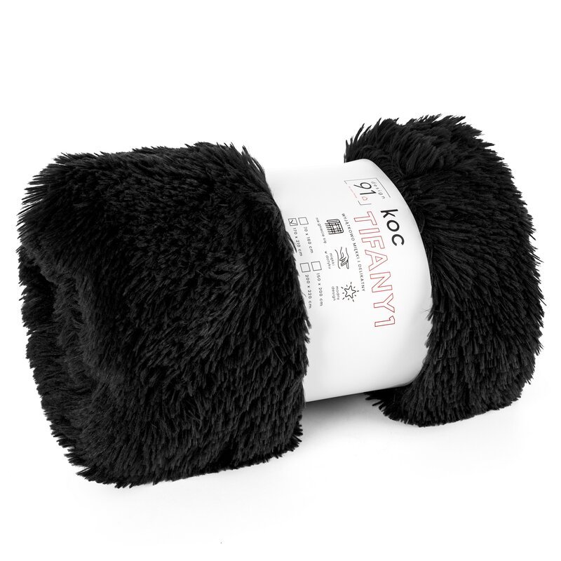 Koc EUROFIRANY Design 91 Tifany 200 x 220 cm Czarny