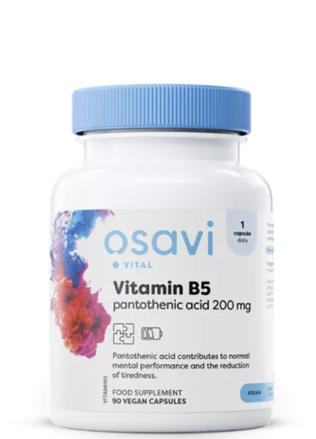 Osavi Witamina B5, Kwas pantotenowy, 200 mg, 90 kapsułek roślinnych