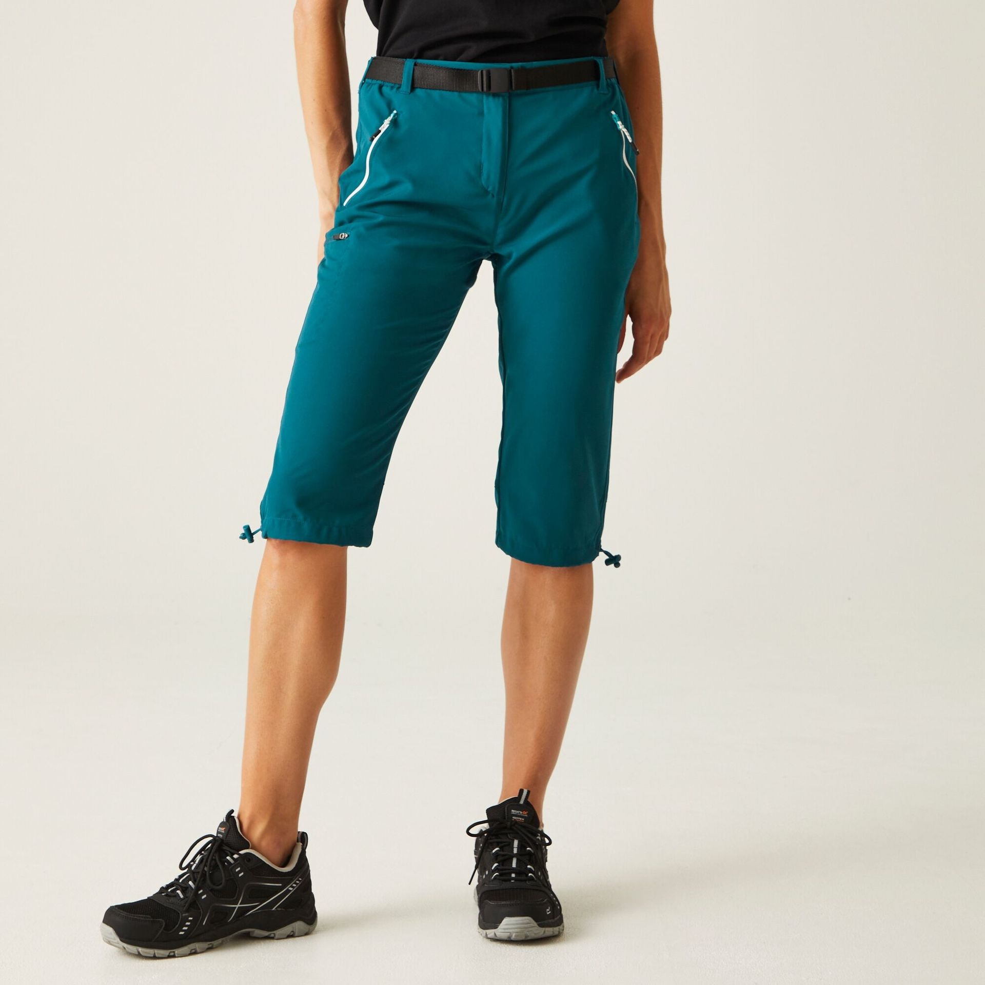 Regatta Damskie Spodnie Trekkingowe 3/4 Xert Capri Light Niebieski, Rozmiar: 48