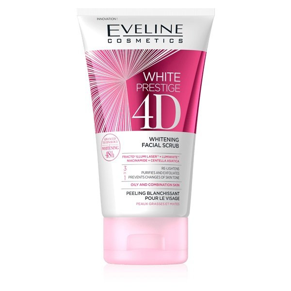 EVELINE White Prestige 4D Whitening Facial Scrub Wybielający Peeling Do Twarzy 150ml