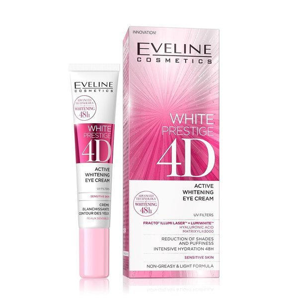 EVELINE White Prestige 4D Whitening Eye Cream Wybielajacy Krem Pod Oczy 20ml