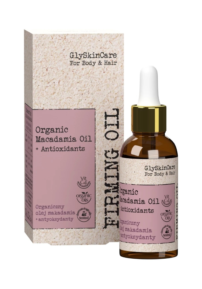 GlySkinCare for Body & Hair Organiczny olej makadamia + antyoksydanty 30 ml