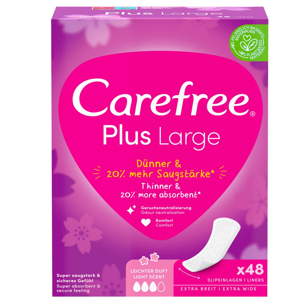CAREFREE Plus Large Wkładki Higieniczne Light 48szt.
