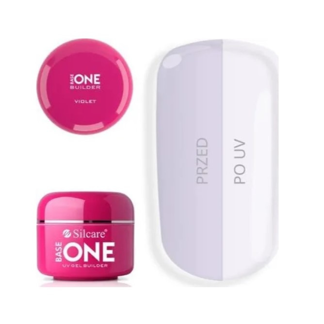 SILCARE Base One UV Gel Builder Żel Budujący Do Paznokci Violet 15g