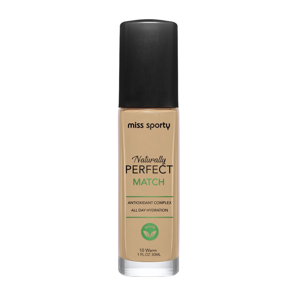 MISS SPORTY Naturally Perfect Match Podkład Do Twarzy 10 Warm 30ml