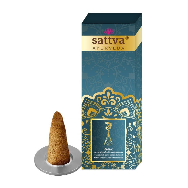 SATTVA Incense Sticks Cones Kadzidełka Relax 20g