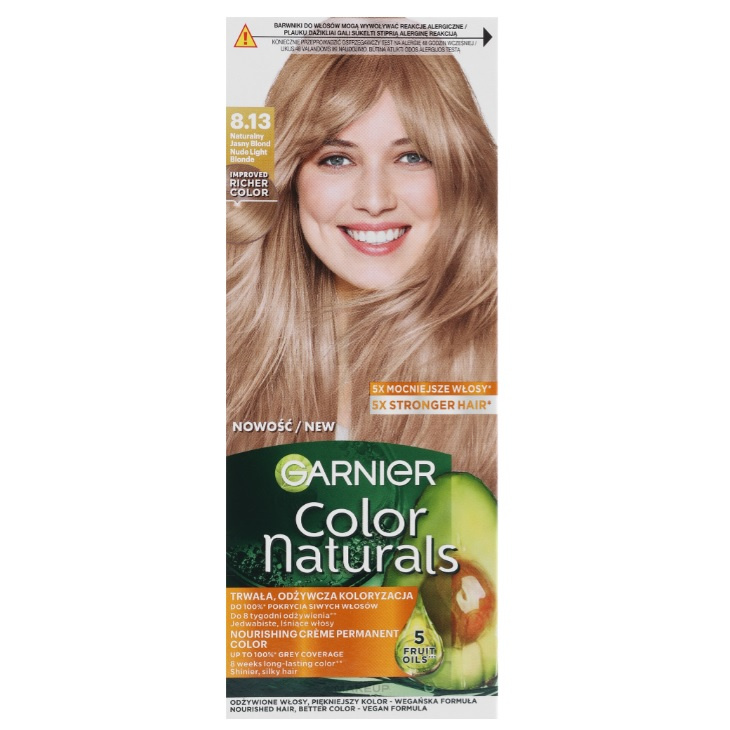 GARNIER Color Naturals Farba Do Włosów 8.13 Naturalny Lekki Blond