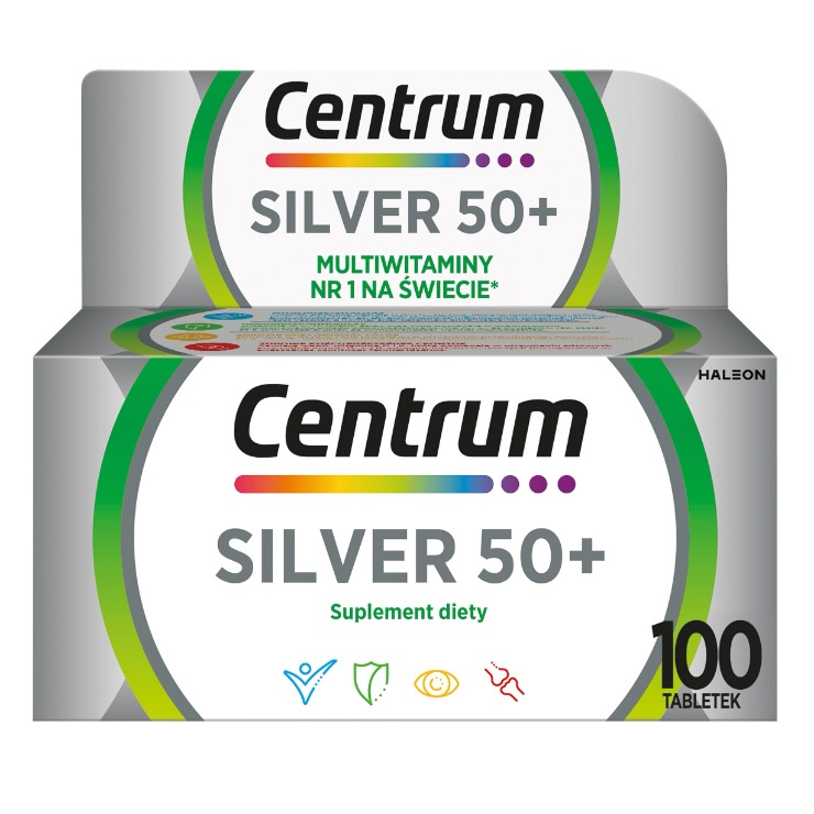 CENTRUM Silver 50+ Witaminy Suplement Diety 100 Tabletek
