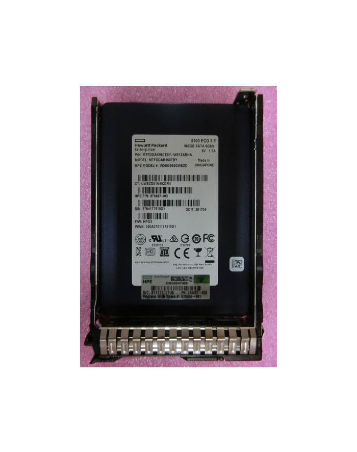 HP Hewlett Packard Enterprise 960GB SATA 6G SFF RI DS SSD