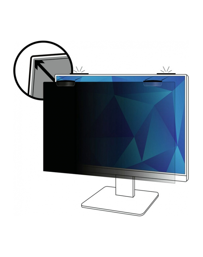 3M Privacy Filter for 25inch Full Screen Monitor with COMPLY Magnetic Attach 16:9 PF250W9EM