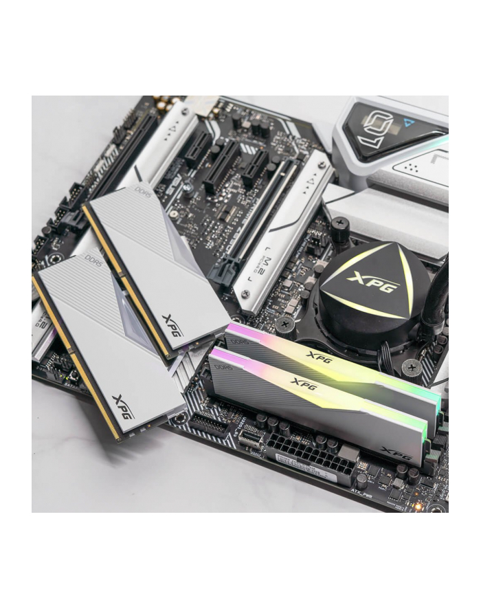 ADATA DDR5 16GB - 6000 - CL - 30 - Single-Kit -DIMM - AX5U6000C3016G-CLARWH, Lancer RGB, XMP, Kolor: BIAŁY