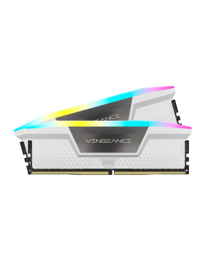 CORSAIR VENGEANCE RGB 32GB 2x16GB DDR5 6400MT/s DIMM Unbuffered 36-48-48-104 Std PMIC XMP 3.0White Heatspreader Black PCB 1.4V