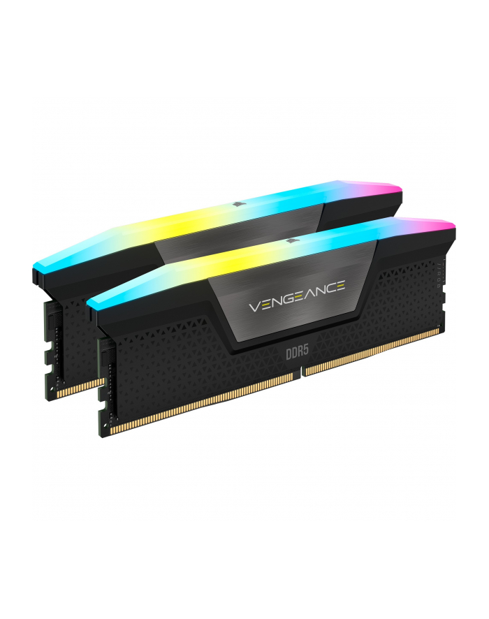 CORSAIR VENGEANCE RGB 96GB 2x48GB DDR5 6400MT/s DIMM Unbuffered 32-40-40-84 Std PMIC XMP 3.0 Black Heatspreader 1.4V