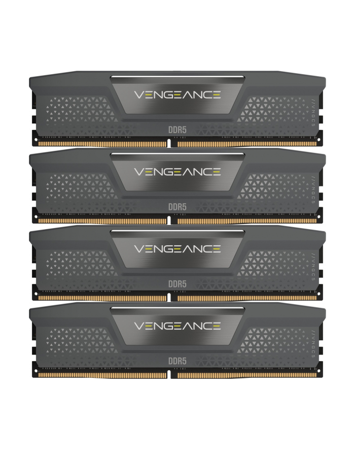 CORSAIR VENGEANCE 4x16GB DIMM DDR5 5600MT/s 64GB Unbuffered 36-36-36-76 Std PMIC XMP 3.0 Grey Heatspreader Black PCB 1.25V