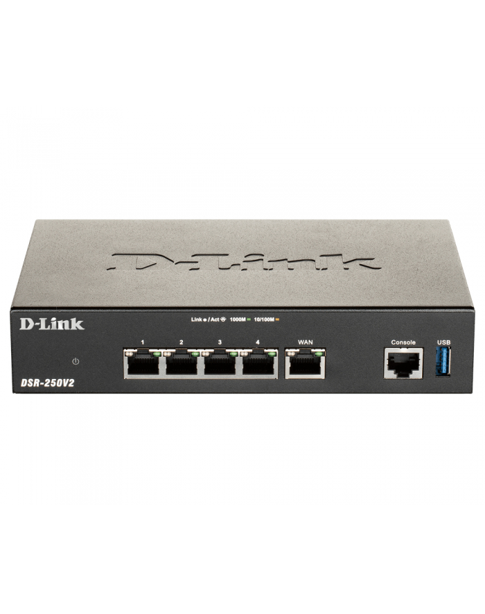 D-LINK Double-WAN Unified Services VPN Router 1 Gigabit WAN Port 3 Gigabit LAN Ports 1 Configurable Gigabit Port 950Mbps Firewall