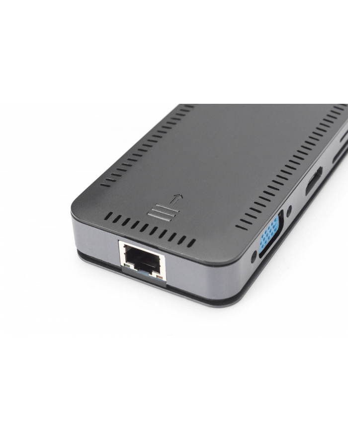 digitus Stacja dokująca USB-C, 11-portów, z możliwością instalacji M.2 SSD, 4K 30Hz, PD 3.0, RJ45