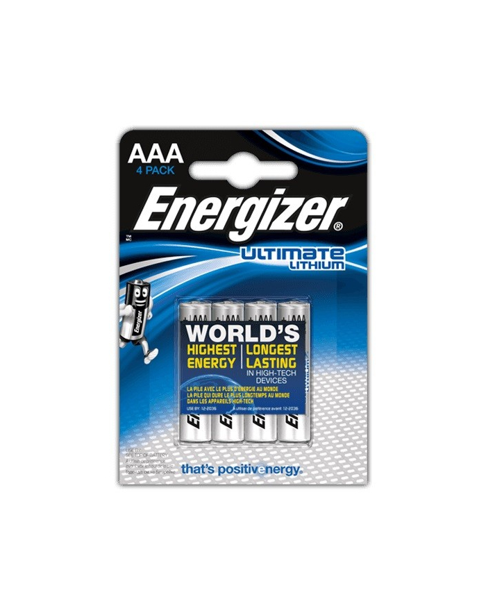 energizer Bateria Ultimate Lithium Litowa AAA L92 4 szt. blister