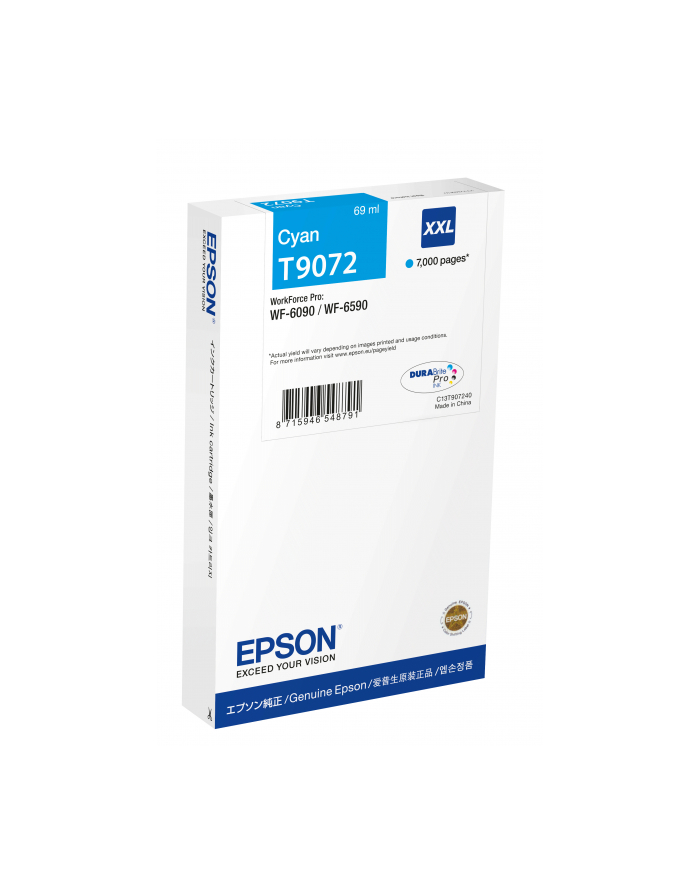 epson Tusz T9072 CYAN  69ml do serii WF-6090/6590