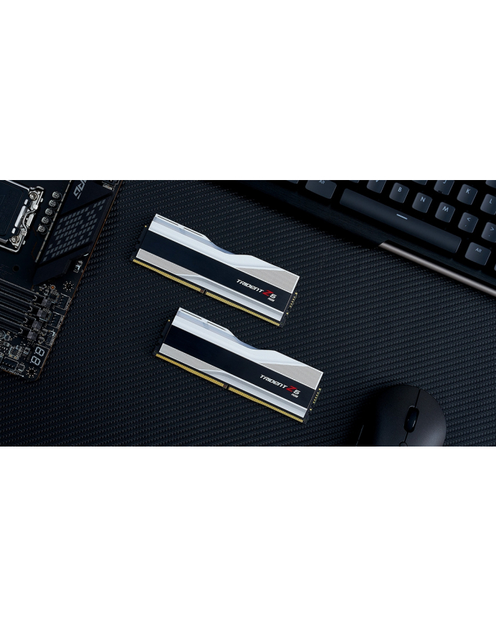 G.Skill DDR5 32GB - 8000 - CL - 38 - Dual-Kit - DIMM - F5-8000J3848H16GX2-TZ5RS, Trident Z5 RGB, XMP, silver/Kolor: CZARNY