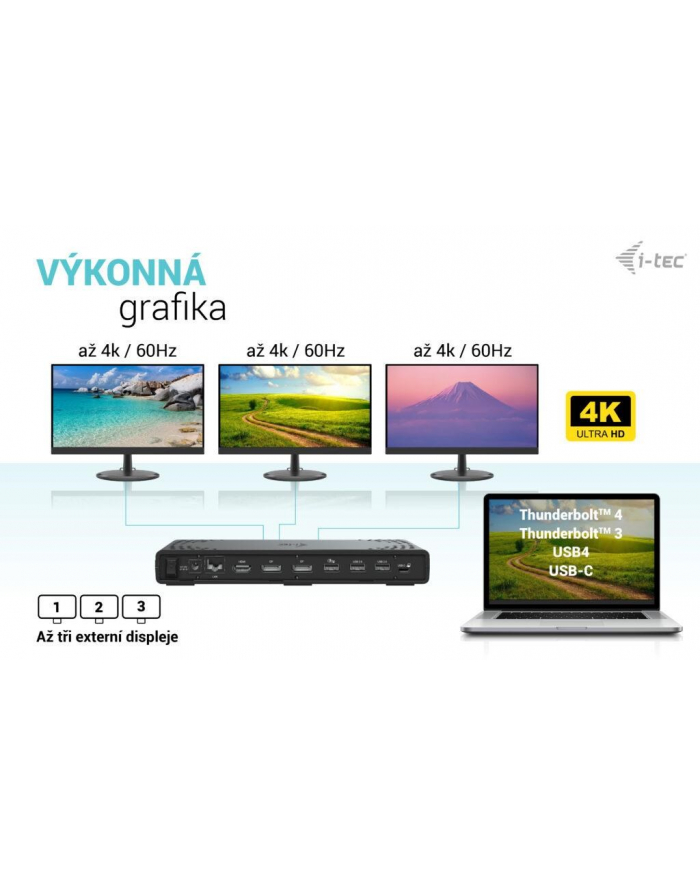 i-tec Stacja dokująca USB-C Triple Display Docking Station Gen 2 + Power Delivery 1000W