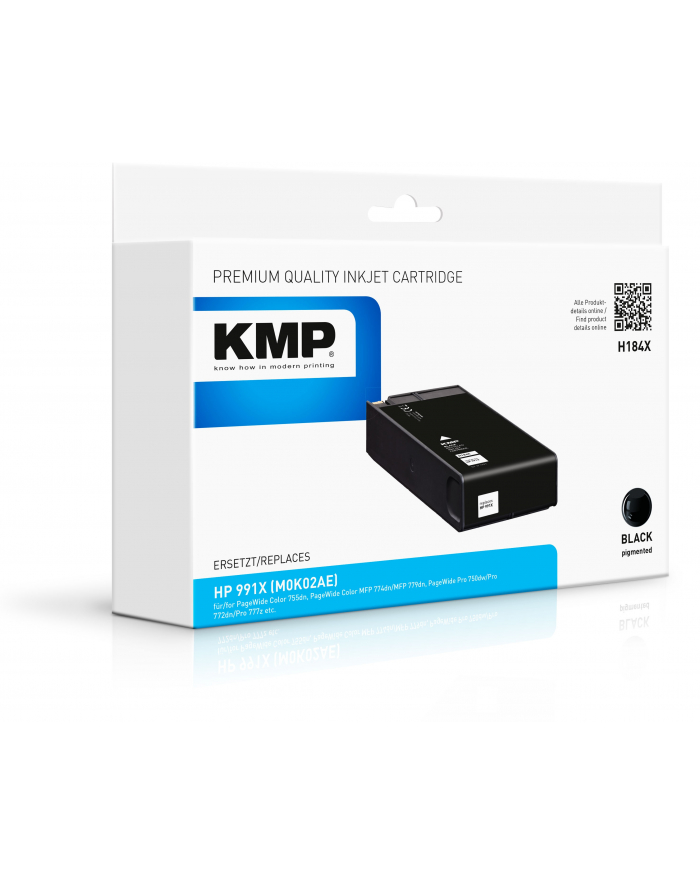 KMP TUSZ DO DRUKAREK ATRAMENTOWYCH H184X CZARNY 1767,4001