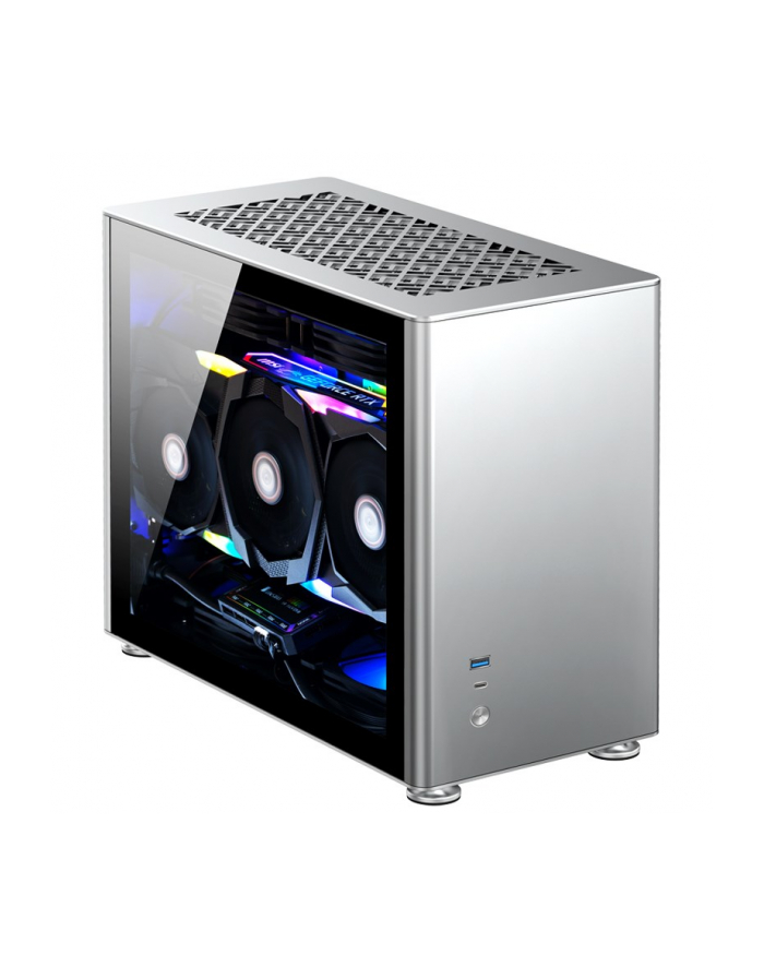 Jonsbo A4 Mini-ITX Case, Szkło Hartowane - srebrne