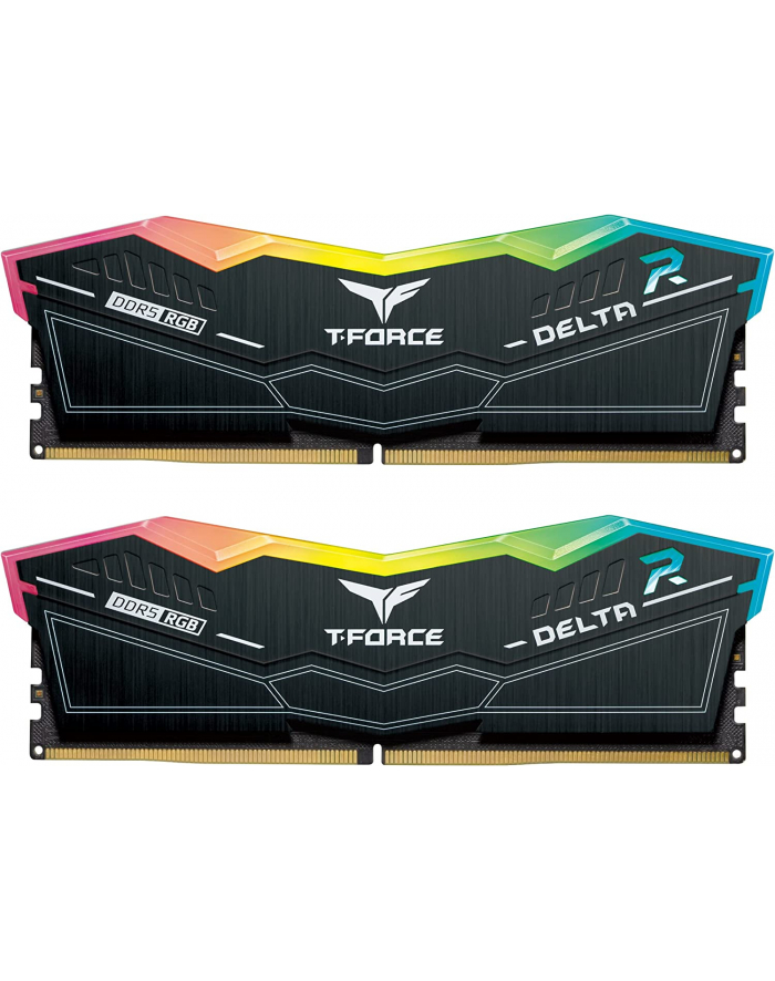 Team Group DDR5 32GB - 6600 - CL - 34 - Dual-Kit - DIMM - FF3D532G6600HC34DC01, Delta RGB, XMP, Kolor: CZARNY