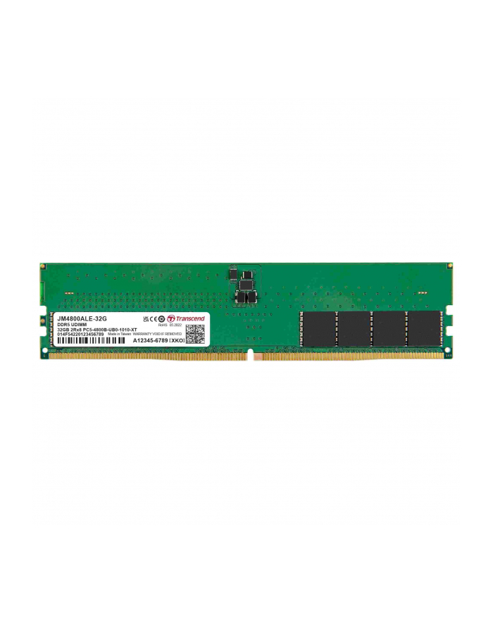 TRANSCEND 32GB JM DDR5 4800 U-DIMM 2Rx8 2Gx8 CL40 1.1V