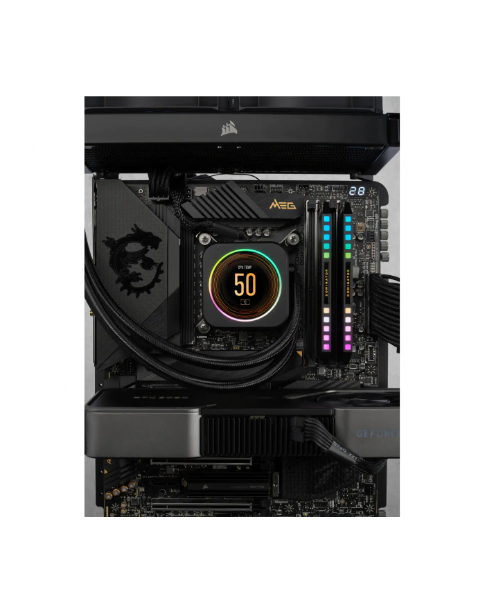 Corsair DDR5 64GB - 6000 - CL - 38 - Dual-Kit - DIMM - CMT64GX5M2B6000C40, Dominator Platinum RGB, XMP, Kolor: CZARNY