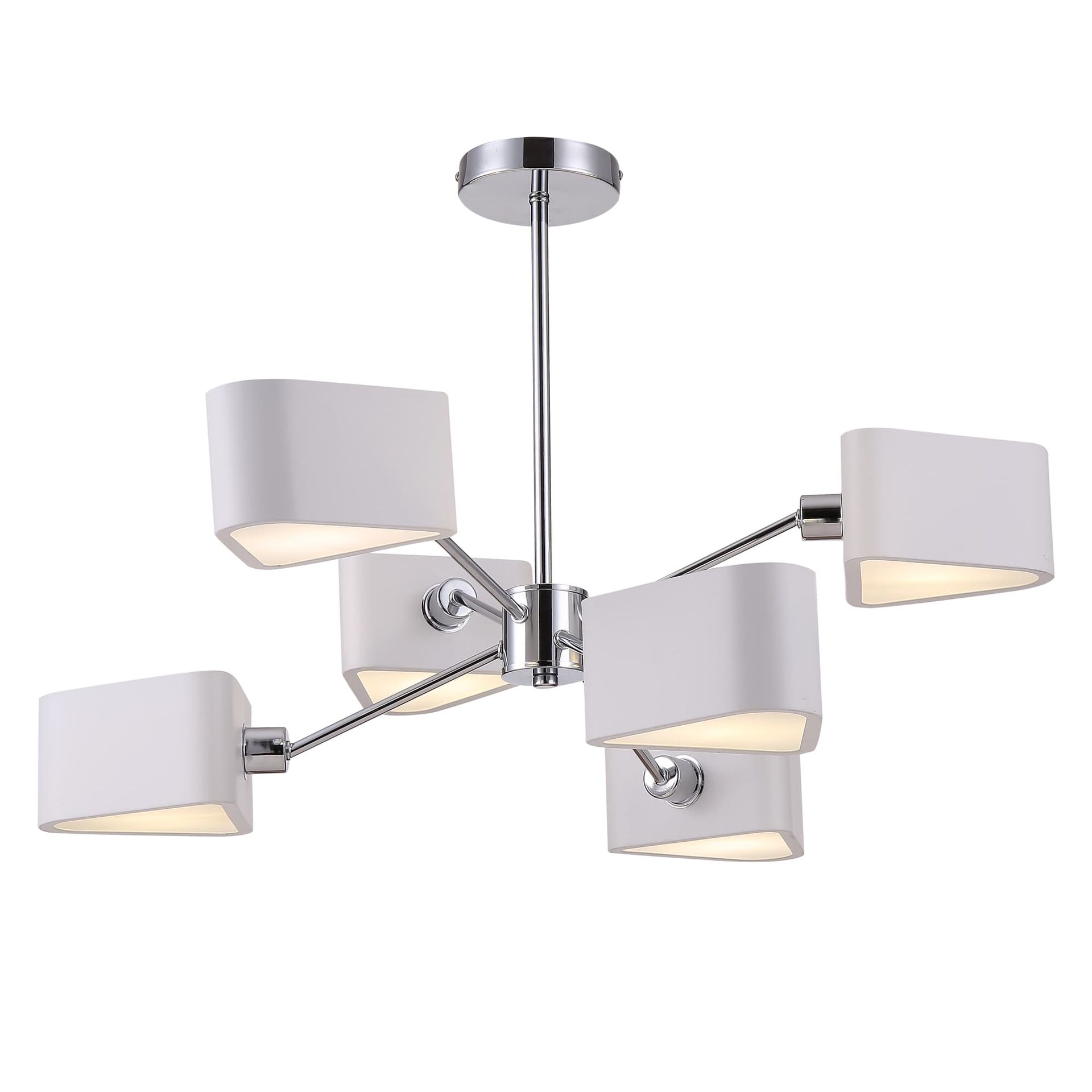 Lampa wisząca, sześć punktów świetlnych MOD050PL-06CH z serii BRIANNE
