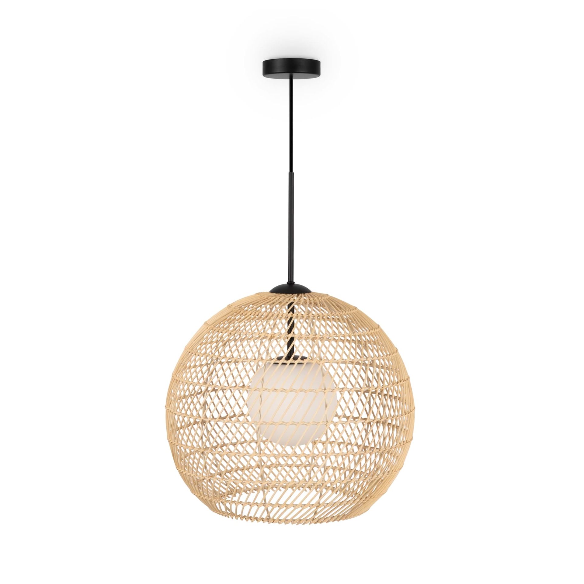 Naturalna lampa wisząca z kloszem MOD204PL-01BG z serii CANE