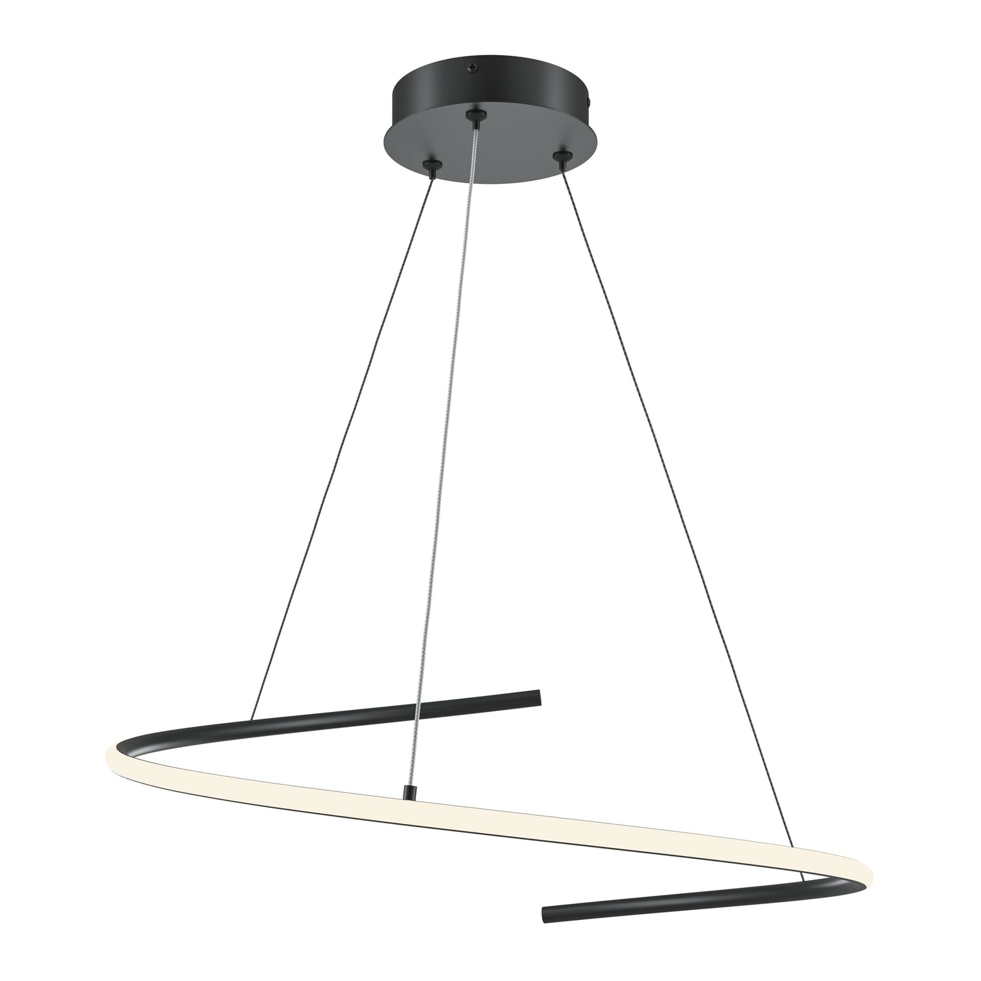 Ledowa lampa wisząca, regulowana MOD242PL-L33BK z serii CURVE